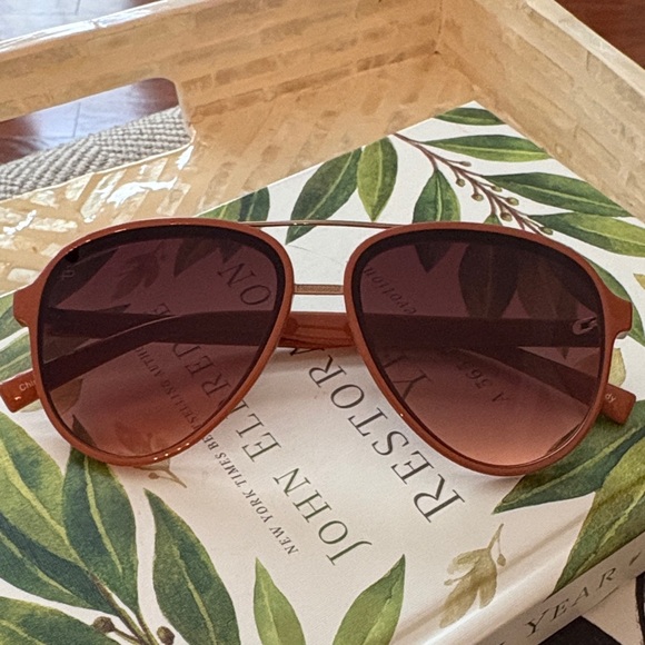 Prive Revaux Chic Brown Aviator Sunglasses - Picture 1 of 4